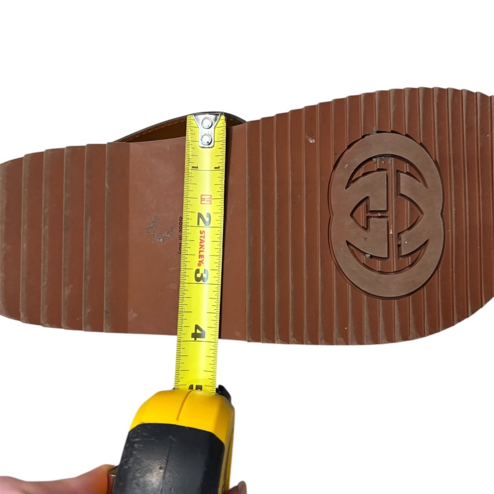 Gucci  interlocking g leather sandals - 8.5 - Picture 6 of 8